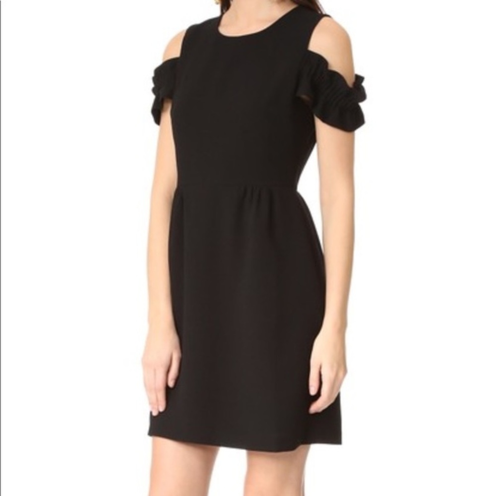 Club Monaco Shaynnah Black Cold Shoulder Dress